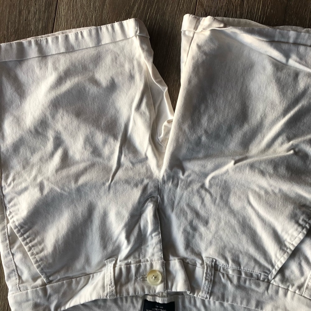 Above the knee white shorts